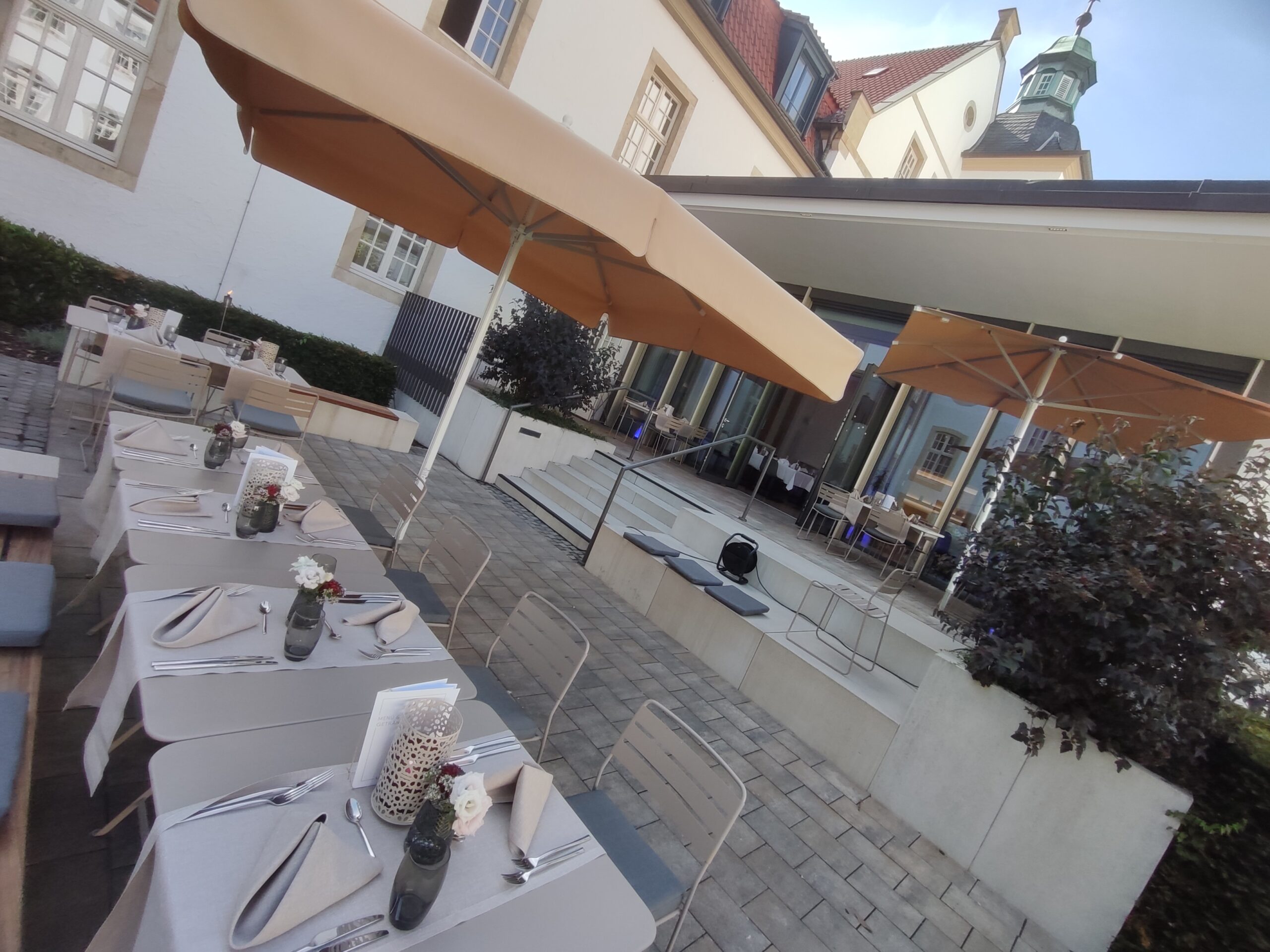 Blick auf Terasse